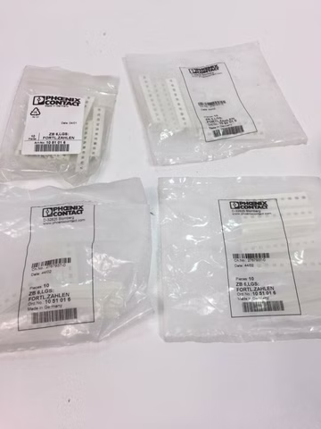 40x Phoenix Contact 1051016 Marker Streifen ZB 6 Fortl.Zahlen 4x 10 Stück