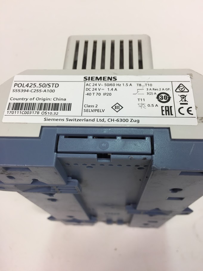 Siemens S55394C255A100 POL425.50/STD Class 2 Climatix 400