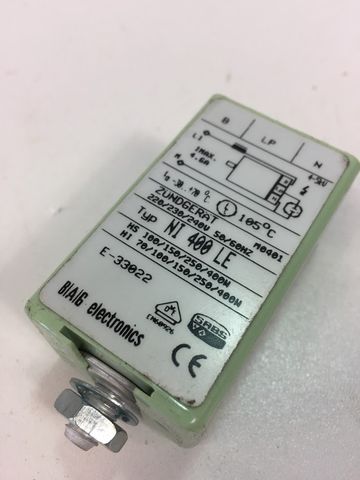 Elektr. Zünder / Zündgerät für Metalldampflampen Typ TCI: NI400 LE