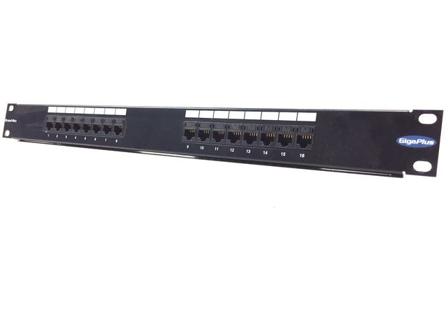Brand Rex GigaPlus 16 Port Cat 5 19" Rack Mount Patchpanel