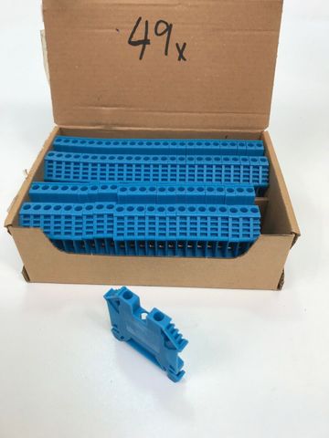 49x Reihenklemme Woertz 3424BL Blau EAN 7611718201516