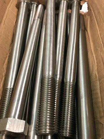 Sechskantschraube A2 -70,  M20x270  m. Schaft Edelstahl VA M20x270/65