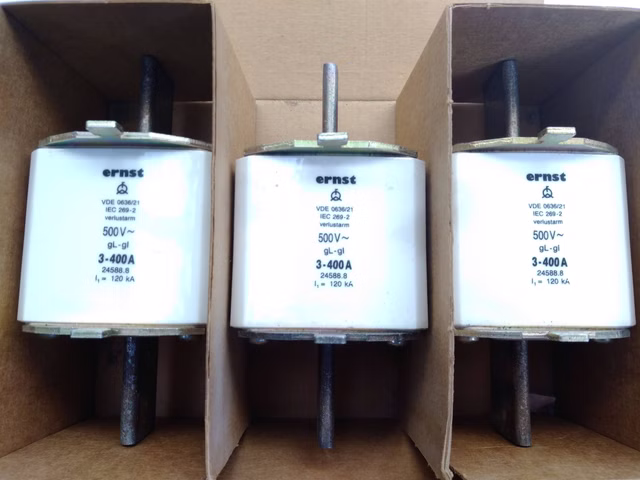 3 Stück Ernst NH Panzersicherung 400 A / 500 V