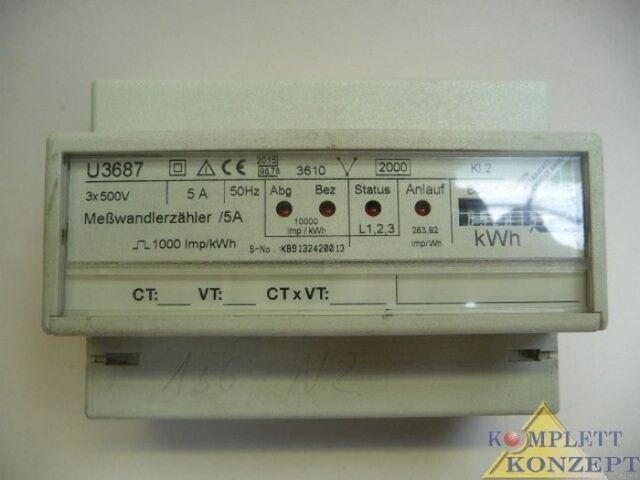 Gossen Metrawatt Camille Bauer U 3687 Meßwandlerzähler