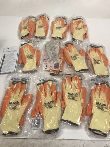 12x Arbeitshandschuhe MAPA Enduro 328 Baumwollstrick Handschuhe  Latex Größe 10