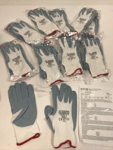 10x Q-Safe 6836374, Gr.7 Nitril 3/4 Handschuhe Blau UVP 39 €