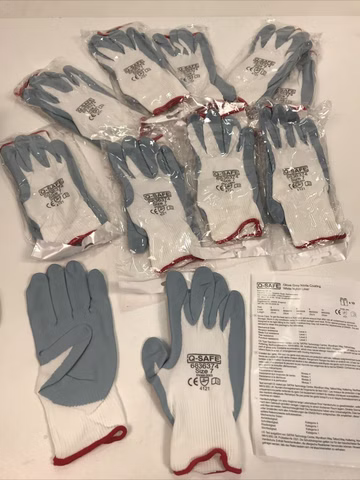 10x Q-Safe 6836374, Gr.7 Nitril 3/4 Handschuhe Blau UVP 39 €