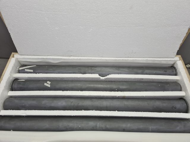 4 x Keramische Mantelstrahlrohre 514736 L= 1520 mm AD= 128 mm Ofenrohr