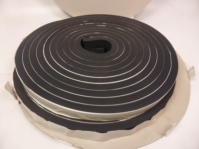 25 Meter 40x25mm EPDM Moosgummi Vollgummi Vierkantprofil schwarz (1m= 6,00 €)