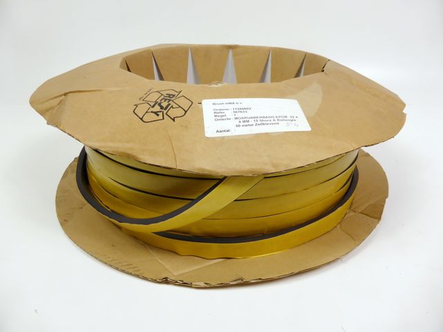 40 Meter 25x8mm EPDM Vollgummi Moosgummi Vierkantprofil schwarz (1m= 2,20 €)