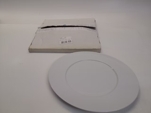 10x Seltmann Weiden SW Mandarin Teller flach oval 37,5 cm weiß Essteller Weiß