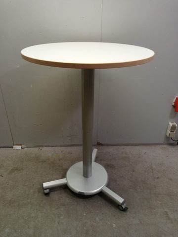 Haworth Meetingtisch Tisch Besprechungstisch höhenverstellbar Ø 80 cm weiß 