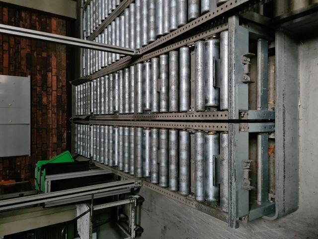 Bosch Rollenbahn 2,60m x 48cm Stahlrollen 38,5cm breit mit Gefälle ohne Antrieb