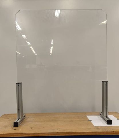 Bosch Rexroth Aluprofil Spuckschutz Niesschutz Hustschutz Hygienewand 65 x 76cm