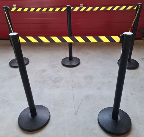 5 x Allroundline ALA Absperrpfosten Metallpfosten Gurtpfosten Stahlpfosten