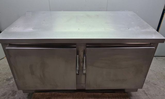 Gastronomie Kühltheke Edelstahl Kühltisch Kühlung 2 Fächer 90 x 158 x 80 cm