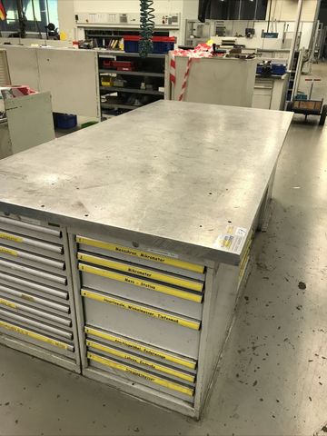Aluminiumplatte Arbeitsplatte  2520x1280x60 mm Alu Tischauflage für Werkbank