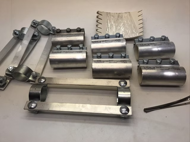 6x Rohrkupplung DVK-HD 60,3mm AlMgSi 0,5 F22 Alu-Spannbacken
