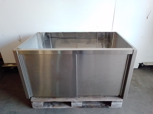 Gastro Unterschrank Schiebetüren Regal Tisch Gestell Ablage 70 x 130 x 76 cm