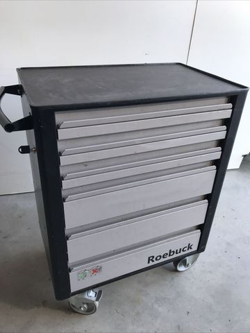 Profi Werkzeugwagen ROEBUCK mit Werkzeug Werkstattwagen 6 Schubladen Vollauszug