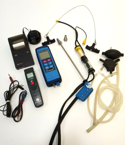 EUROLYZER®  Abgasanalyse-Computer mit Europrinter + Zubehör + Testo Quicktemp