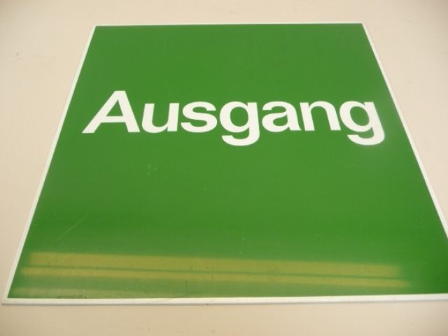 Schild Ausgang Ausgangsschild 29,5 x 29,5 cm