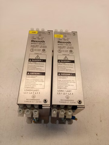 2x Rexroth Indramat NFD03.1-480-007 Power Line Filter Netzfilter