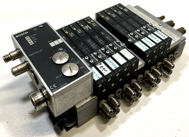 Bosch Rexroth 1827030166-104 Ventilinsel 8x 0820055001 Ventil 1x 0820055501