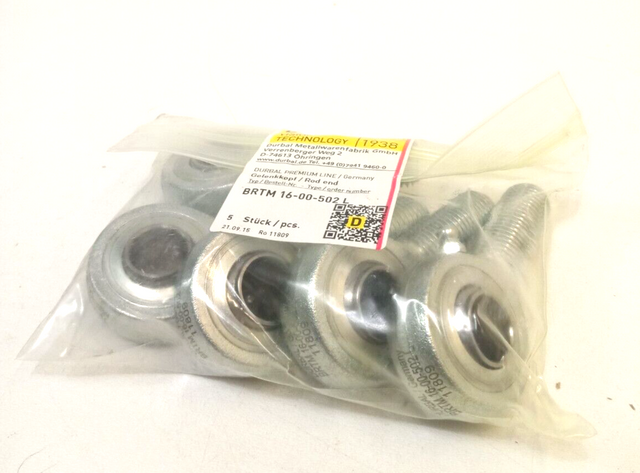 5x Durbal BRTM16-00-502L Gelenkkopf 16 mm Premium Line