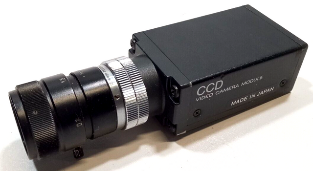 Sony CCD XC-73 Kamera, Module, Camera + Cosmicar Objektiv, Linse 1:2.8 Industrie