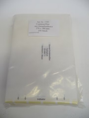 Containerfilter m. Dampfindikator 27x18 cm 250 Stk