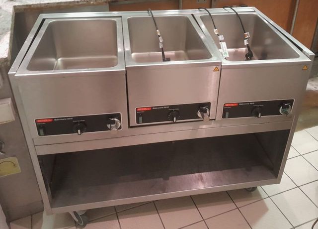 Scholl Bain Marie 3010 TA Bainmarie 3 x 27 Liter Wasserbad mit Unterbau