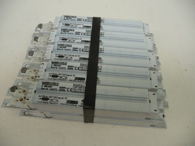 10 VOSSLOH Vorschaltgerät Drossel 30 Watt 2 x 15 Watt