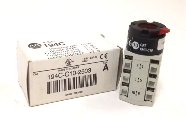 AB Bulletin, CAT 194C-C10-2503, Umschalter 1-2 3P