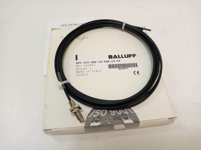 Balluff BFO d22-XBF-LB-EAK-15-02, M6, Koax-Optik, Flexkabel