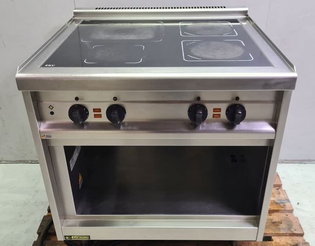 EKU C-750-EST-4 Elektroherd Ceranherd 4 Kochfelder Herd 9,9 kW