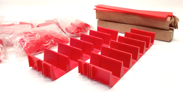 52x HK Muldenplatten M6/M8 21x6,5x2,0cm + 21x6,5x3,0cm Steckwände / Fachteiler