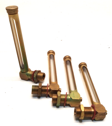 4x Mechanischer Niveauanzeiger / Ölstandanzeiger vertikal 100mm