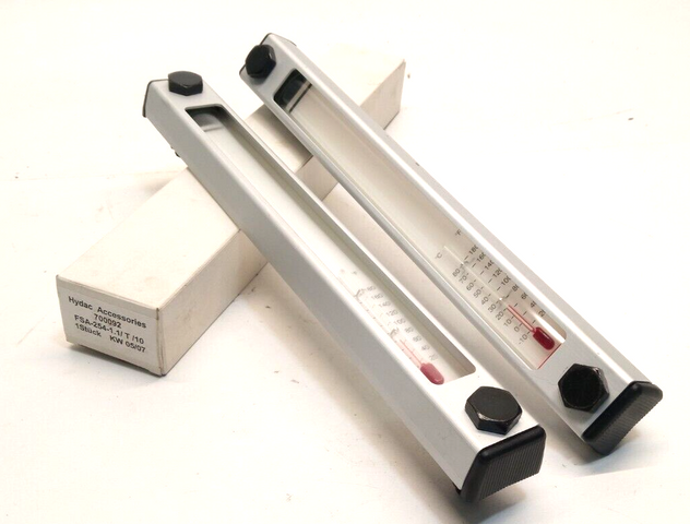 2x Hydac FSA-254-1.1/T/10 Füllstandsanzeige mit Thermometer  254 mm 