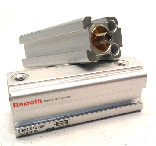 2x Rexroth Kurzhubzylinder 0822010606 Ø12 H:40 Zylinder