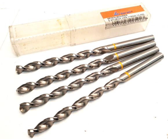 4x Garant Spiralbohrer lang HSS W 10 mm