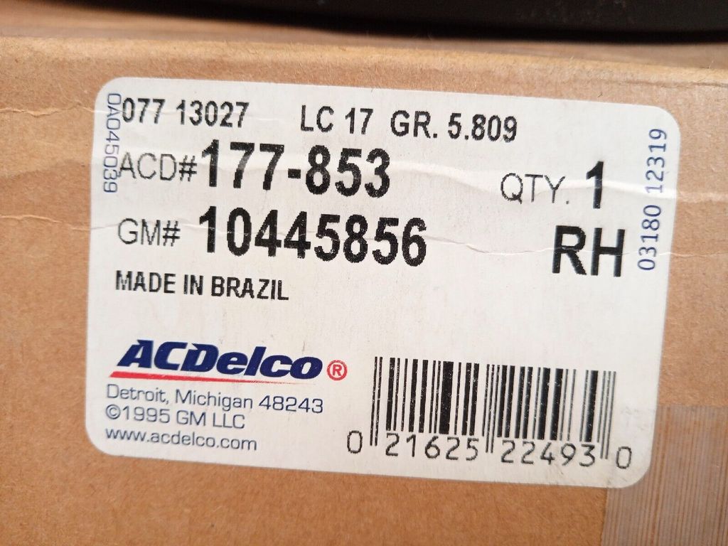ACDelco 177-853 Bremsscheibe 10445856 disc brake rotor GR.5.809 