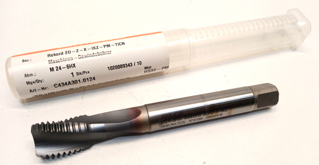 Emuge 2D-Z-X-IKZ-PM-TICN Bohrer Maschinen-Gewindebohrer M24-6HX