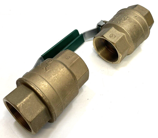 2x Kugelhahn DN50 PN25 2" Absperrventil Messing Valve, Absperrhahn CW617N