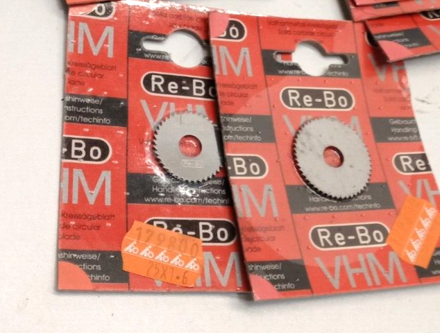 Re-Bo VHM-Kreissägeblatt 25x1,6x8 mm 40A 179800 + 30x1,6x8 50A - 2x 