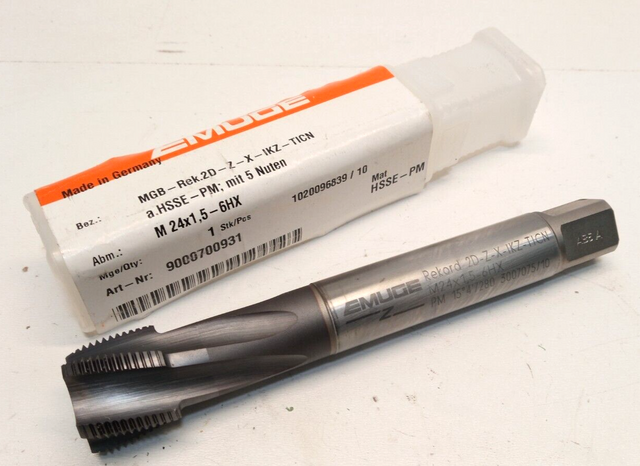 EMUGE M24x1,5-6HX Rekord 2D Z X IKZ TICN  Gewindebohrer Bohrer