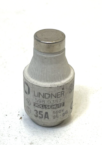 17x LINDNER BOGENSCHUTZ, 35A 500V, BOTTLE FUSE
