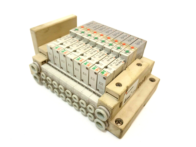 SMC SV1-LRG006 Ventilinsel mit 8x SV1A00-5FUD Ventil Magnetventil 2x3/2 Wege