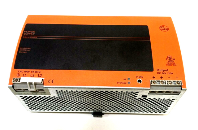 ifm electronic DN 2034 Schaltnetzteil Power Supply DN2034 DC24V/20A  60Hz