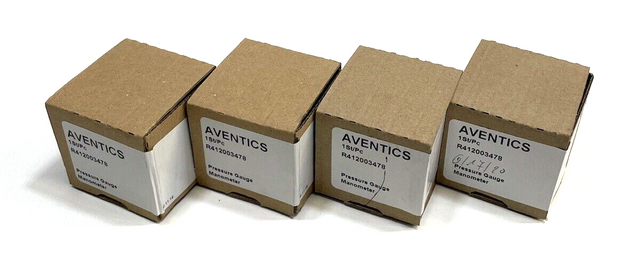 4x Aventics R412003478 Manometer Druckanzeiger 